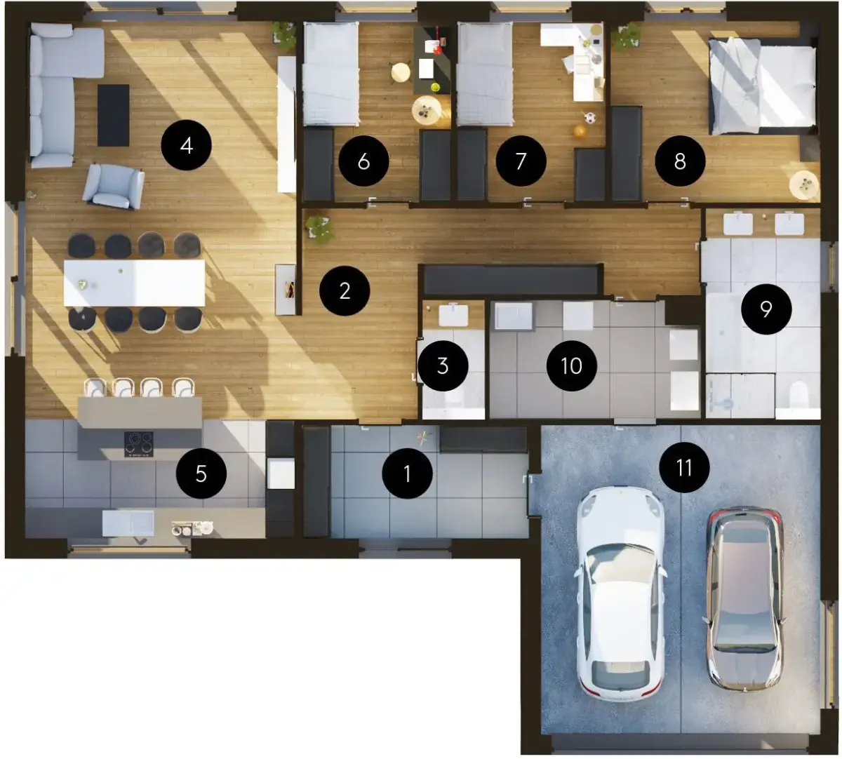 Zdjęcie 4 z 4 — Nowy prefabrykowany dom 3-pokojowy(174.42m2) w Poznaniu