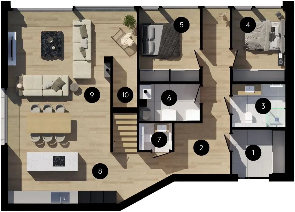 Zdjęcie 5 z 5 — Nowy prefabrykowany dom 3-pokojowy(152.49m2) w Poznaniu