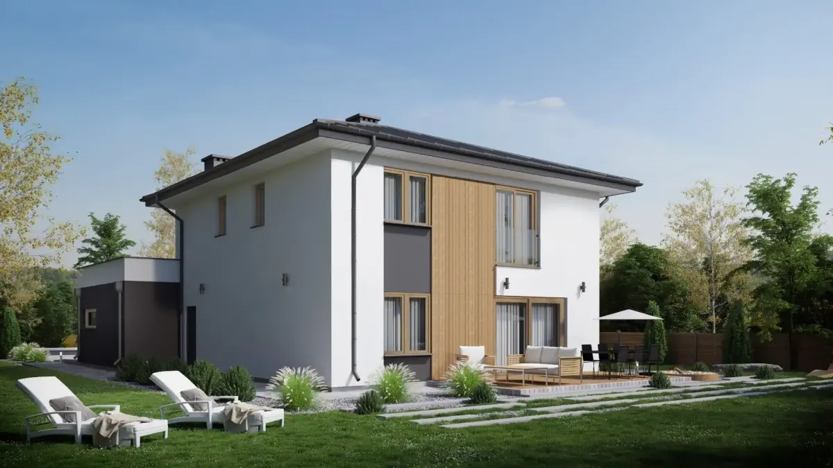 Zdjęcie 2 z 5 — Nowy prefabrykowany dom 5-pokojowy(203.85m2) w Poznaniu
