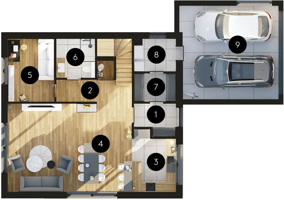 Zdjęcie 4 z 5 — Nowy prefabrykowany dom 5-pokojowy(203.85m2) w Poznaniu