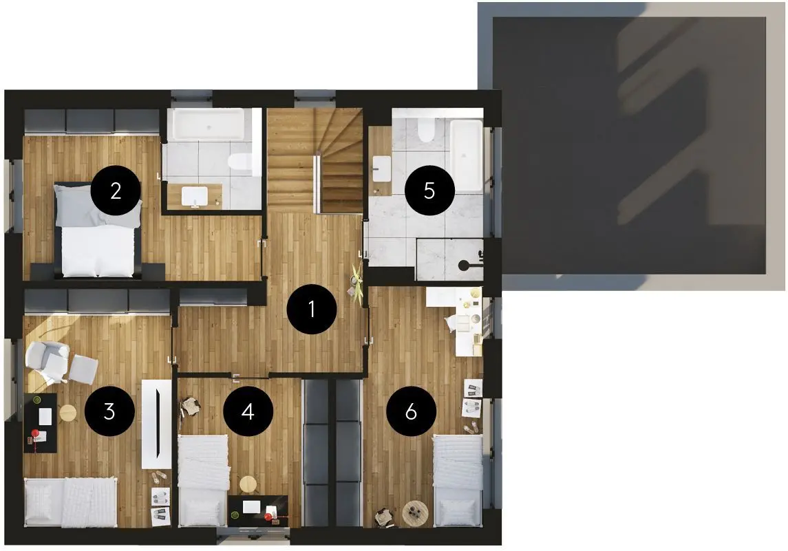 Zdjęcie 5 z 5 — Nowy prefabrykowany dom 5-pokojowy(203.85m2) w Poznaniu